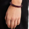 Amethyst Bead Bracelet - White 8mm