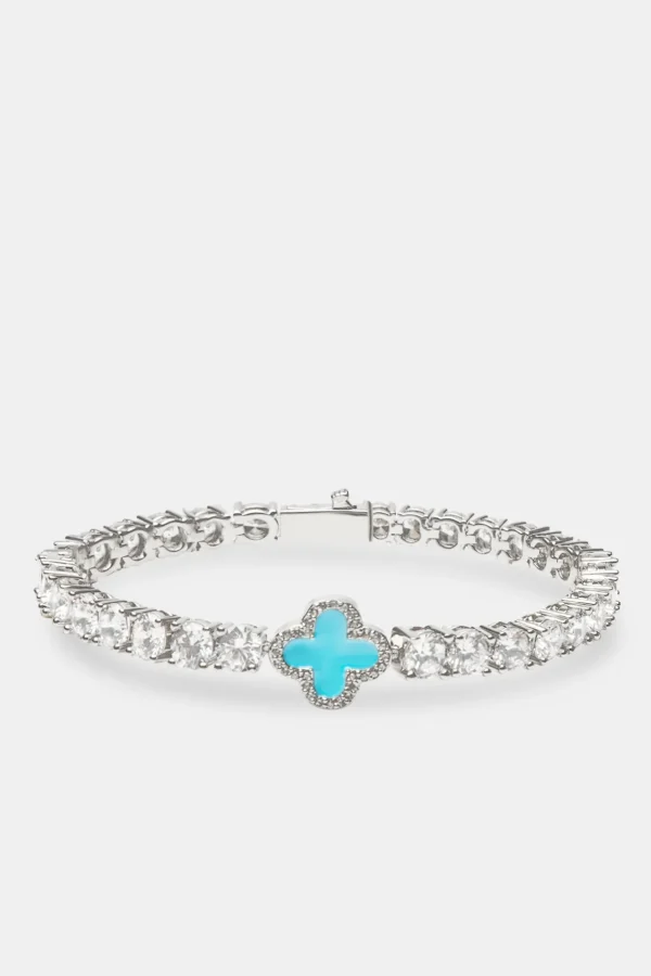 Baby Blue Motif Tennis Bracelet