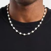 Baroque Freshwater Pearl & Black Agate Bead Necklace