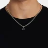 Black Enamel Cross Motif Necklace - 10mm