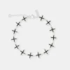 Black Enamel Motif Bracelet - 10mm