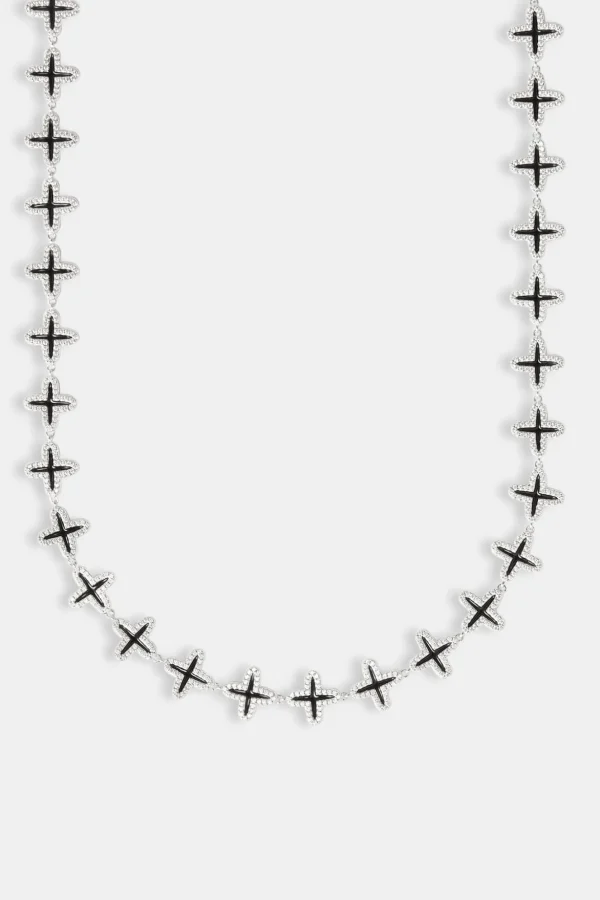 Black Enamel Motif Chain - 10mm