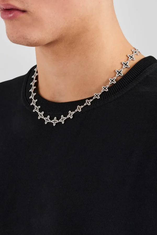 Black Enamel Motif Chain - 10mm