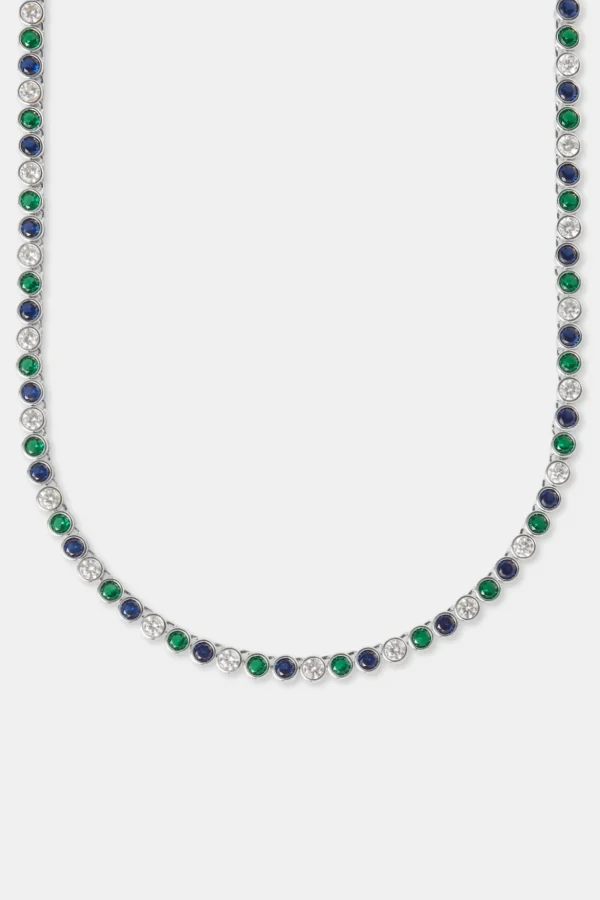 Blue & Green Iced Stone Chain - 5mm