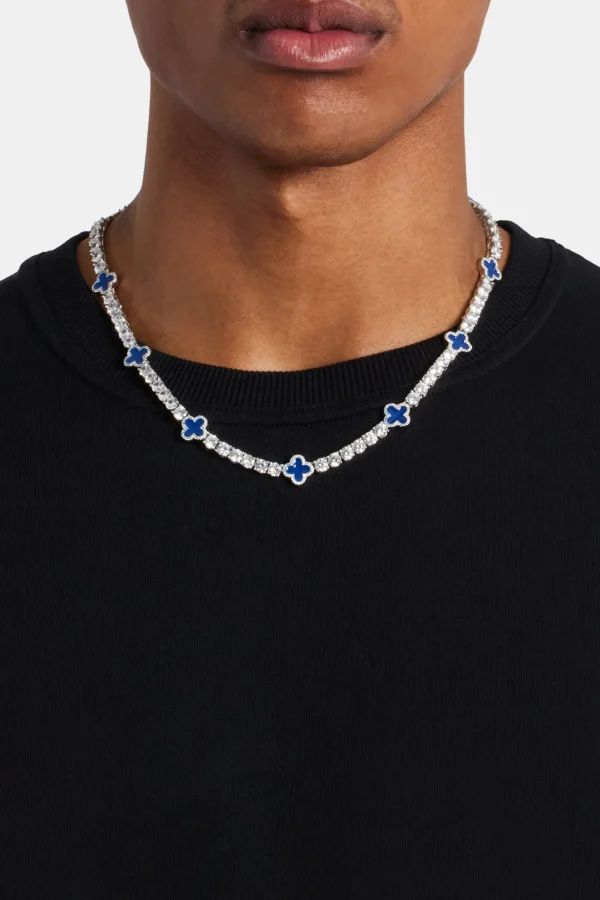 Blue Motif Tennis Chain