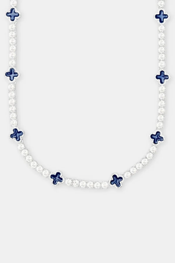 Blue Motif Tennis Chain