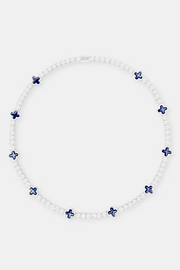 Blue Motif Tennis Chain