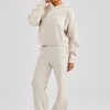 C Knitted Hooded Tracksuit - Oatmeal