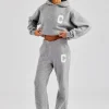 C Knitted Hooded Tracksuit - Grey