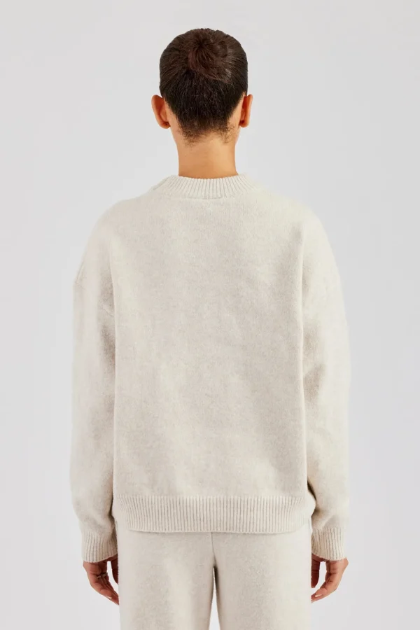 C Knitted Sweatshirt - Oatmeal