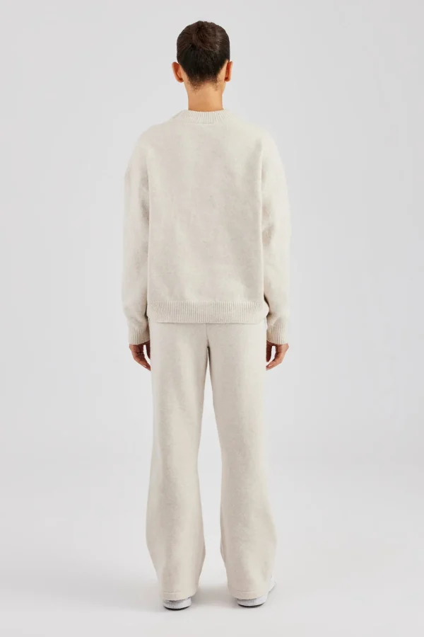 C Knitted Sweatshirt & Jogger - Oatmeal