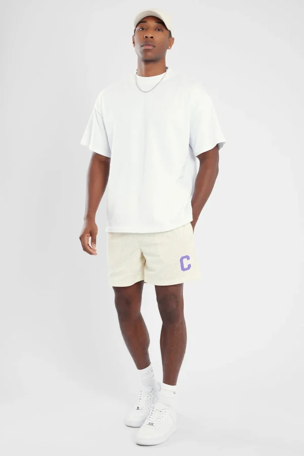 C Mesh Shorts - Cream