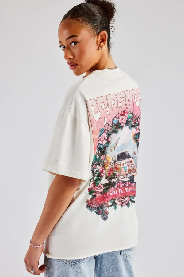 Caravan Graphic Oversized T-Shirt - Off White