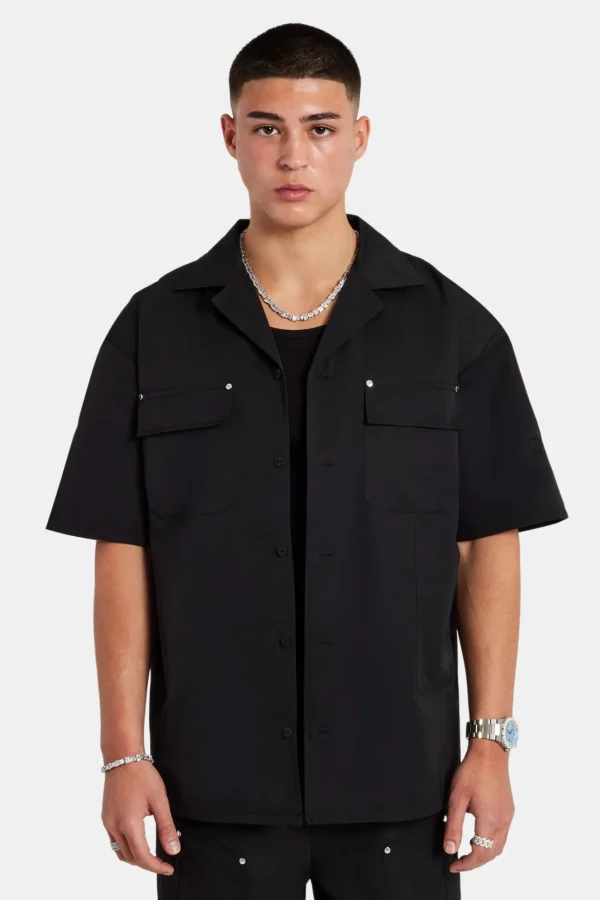 Carpenter Nylon Embroidered Shirt - Black