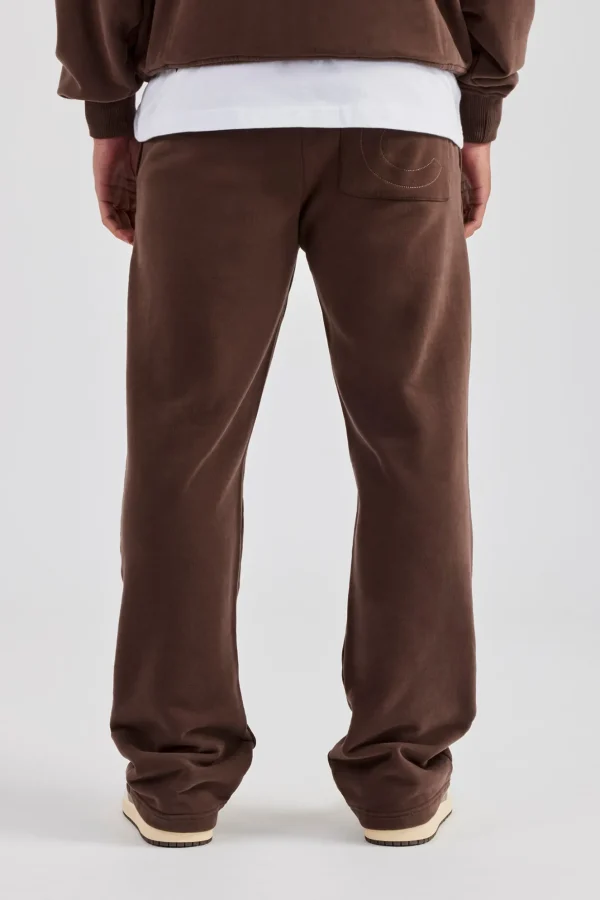 Carpenter Raw Edge Straight Leg Jogger - Chocolate