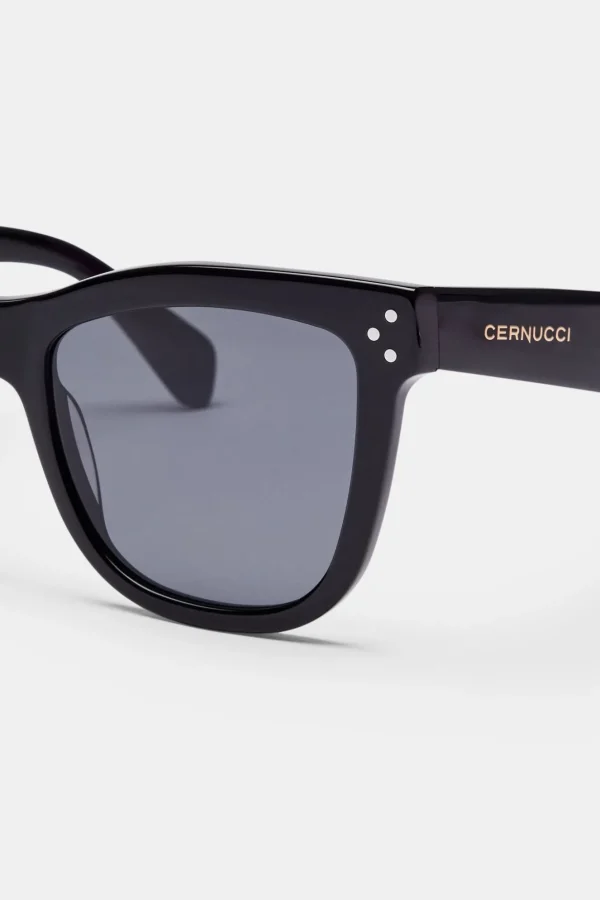 Cat Eye Acetate Sunglasses - Black