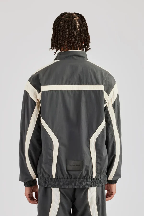 CCC Nylon Zip Through Jacket - Charcoal