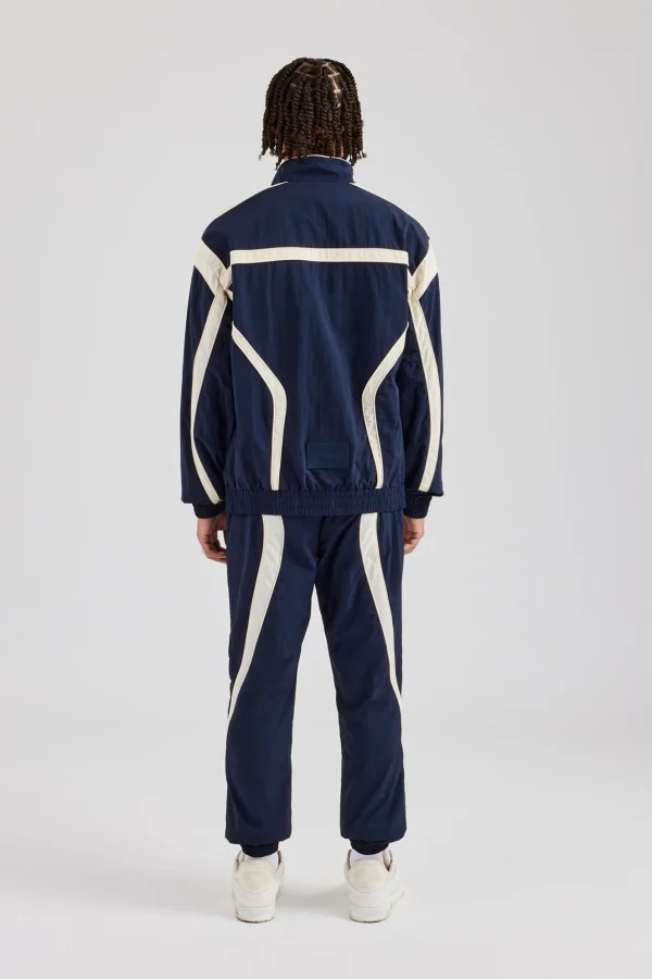 CCC Nylon Zip Through Tracksuit - Navy Blue