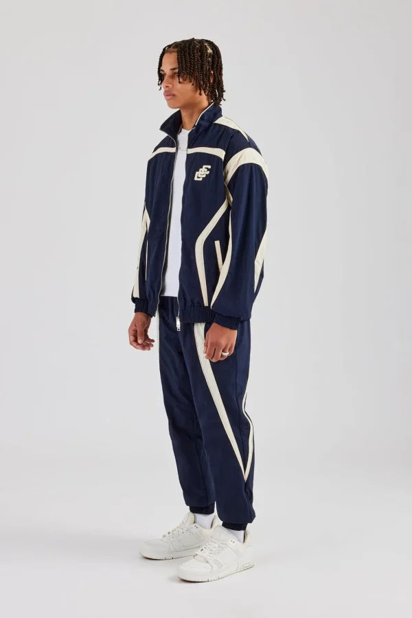 CCC Nylon Zip Through Tracksuit - Navy Blue