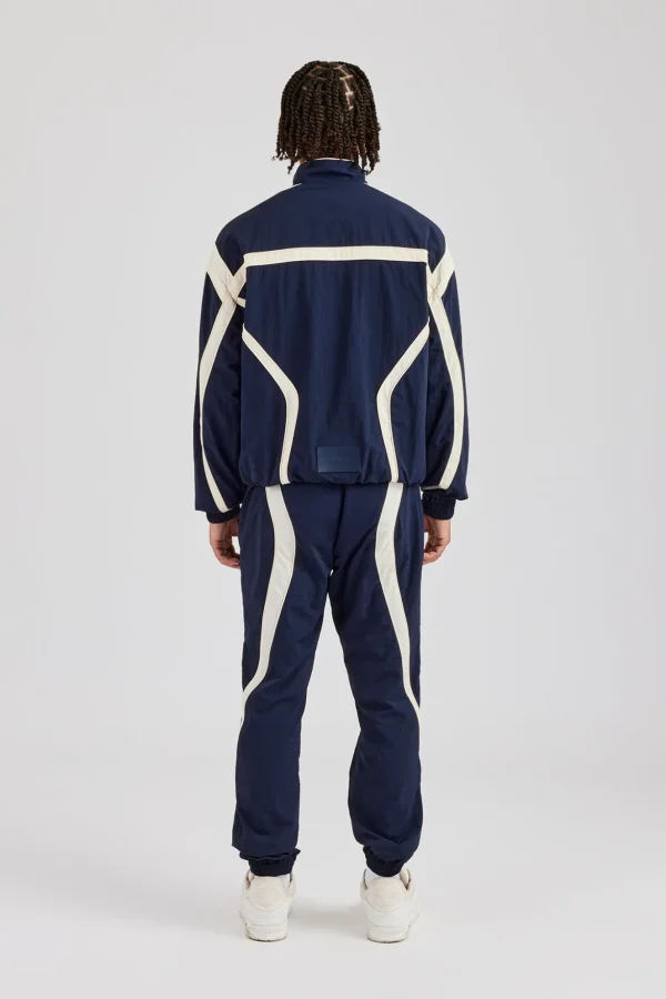 CCC Nylon Zip Through Tracksuit - Navy Blue