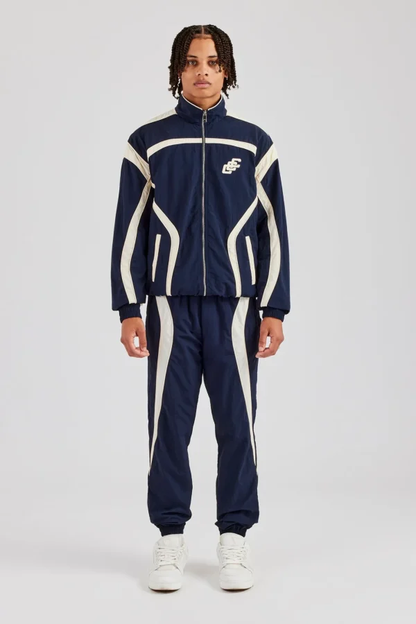 CCC Nylon Zip Through Tracksuit - Navy Blue