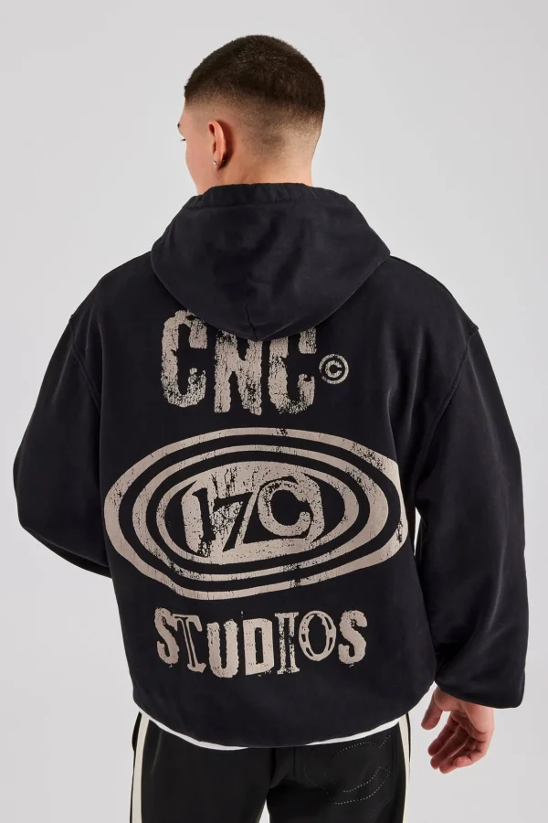 Cernucci 17 Studios Oversized Hoodie - Black