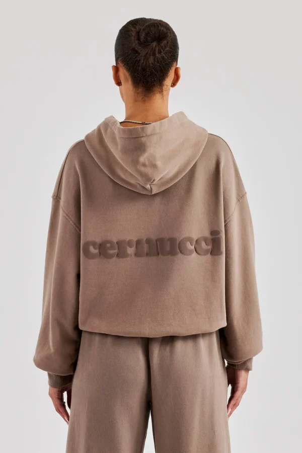 Cernucci Boxy Hoodie - Taupe