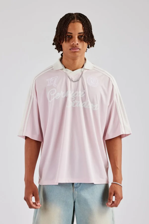 Cernucci Contrast Football Top - Pink