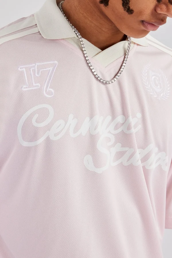 Cernucci Contrast Football Top - Pink