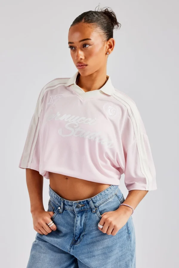 Cernucci Contrast Football Top - Pink