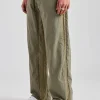 Cernucci Contrast Panel Nylon Track Pant - Khaki