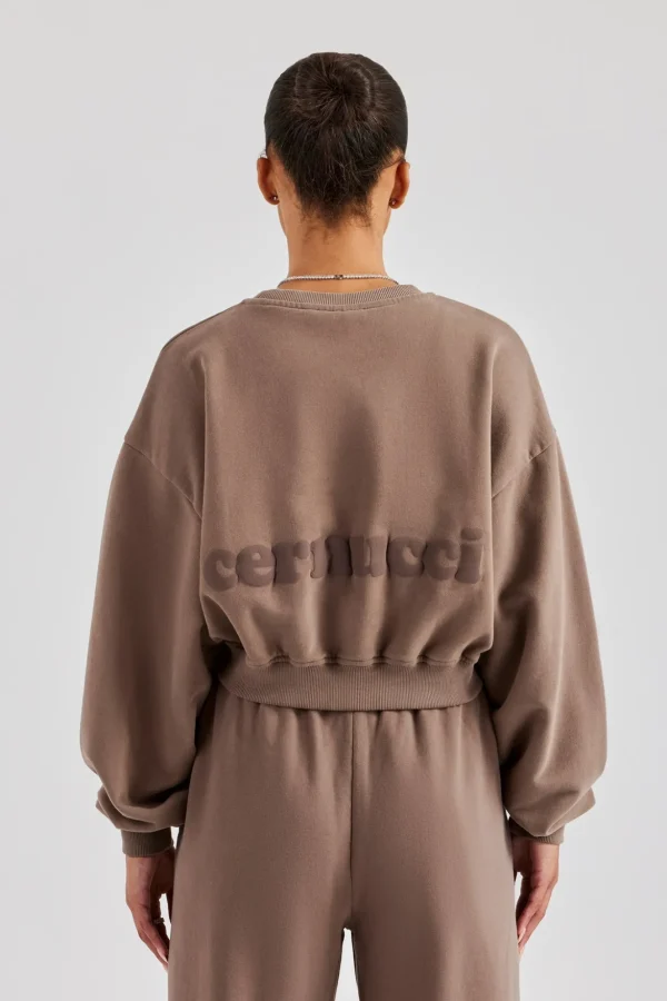 Cernucci Cropped Sweatshirt - Taupe