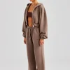 Cernucci Cropped Zip Through Tracksuit - Taupe