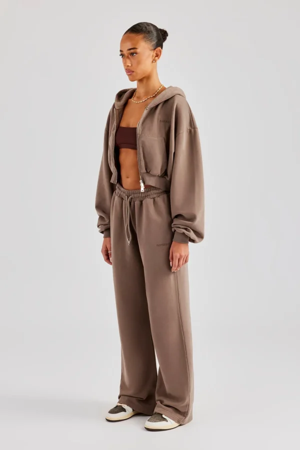 Cernucci Cropped Zip Through Tracksuit - Taupe