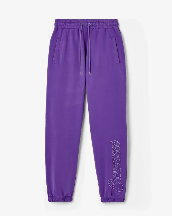 Cernucci Embroidered Jogger - Purple