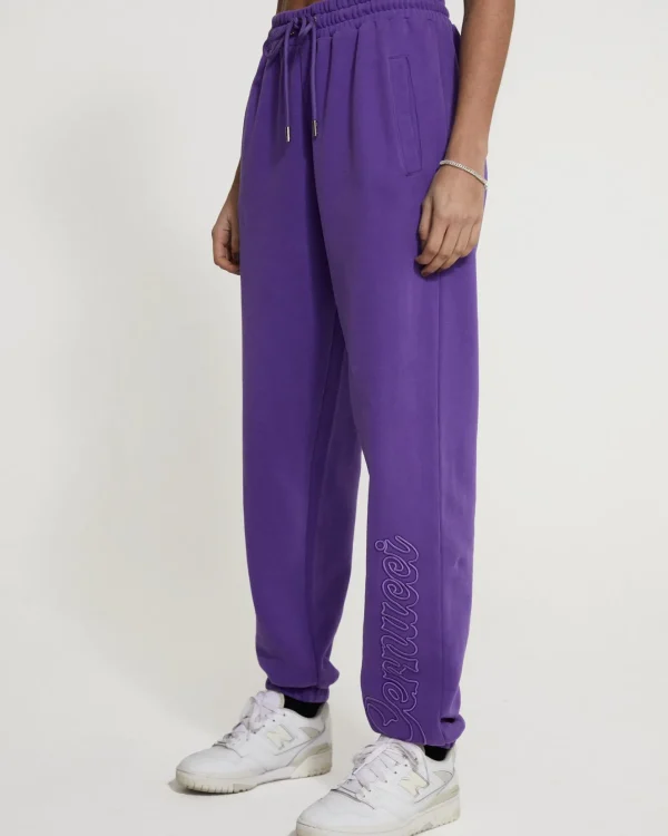 Cernucci Embroidered Jogger - Purple