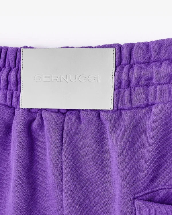 Cernucci Embroidered Jogger - Purple