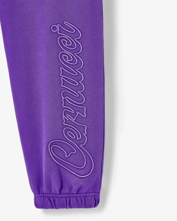 Cernucci Embroidered Jogger - Purple