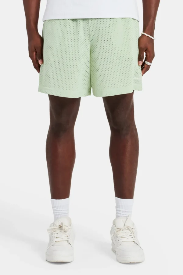 Cernucci Embroidered Mesh Short - Sage