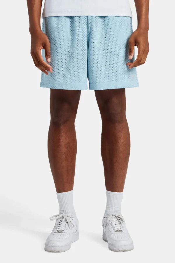 Cernucci Embroidered Mesh Short - Light Blue