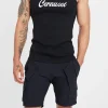 Cernucci Embroidered Muscle Fit Vest - Black