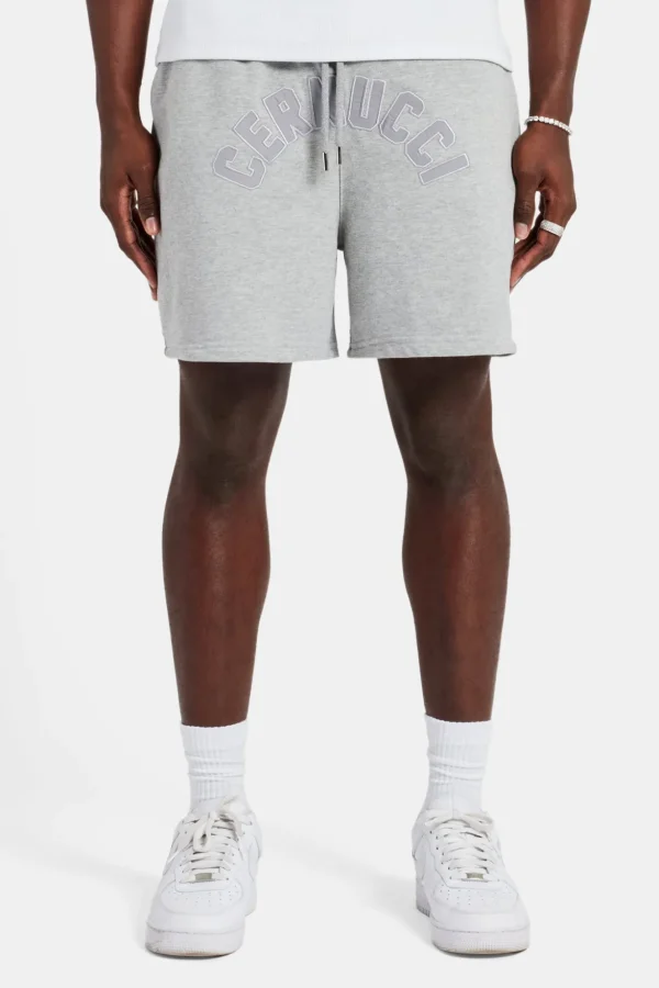 Cernucci Embroidered Shorts - Ash Grey