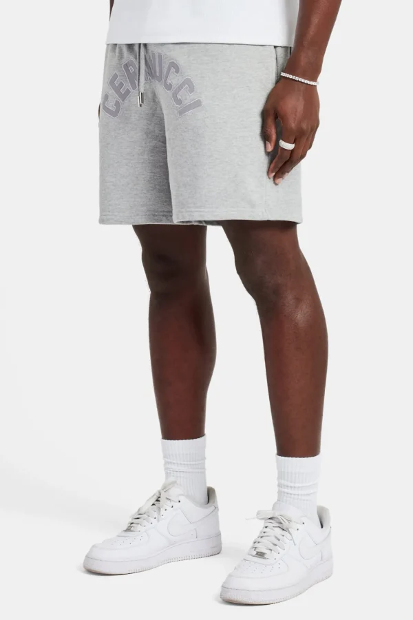 Cernucci Embroidered Shorts - Ash Grey