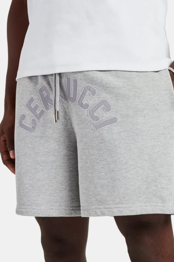 Cernucci Embroidered Shorts - Ash Grey