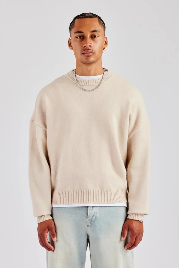 Cernucci Fluffy Intarsia Sweater - Off White