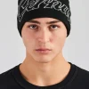 Cernucci Intarsia Beanie Hat - Black