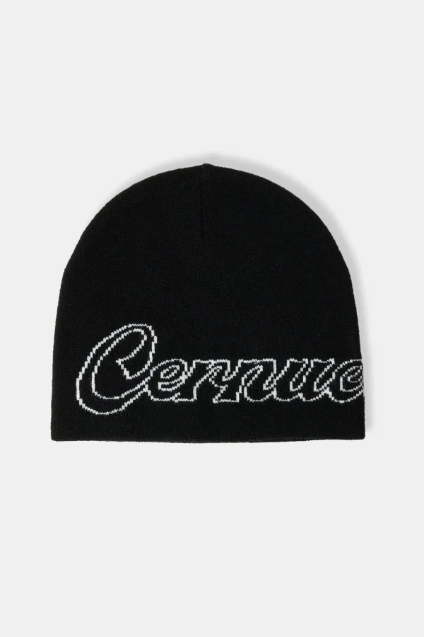 Cernucci Intarsia Beanie Hat - Black