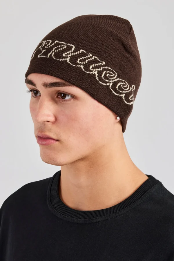 Cernucci Intarsia Beanie Hat - Chocolate