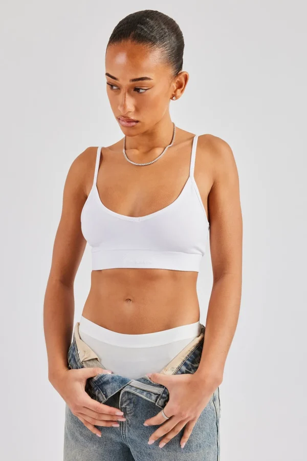 Cernucci Jersey Bralet - White