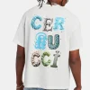 Cernucci Letter Rhinestone Oversized T-Shirt